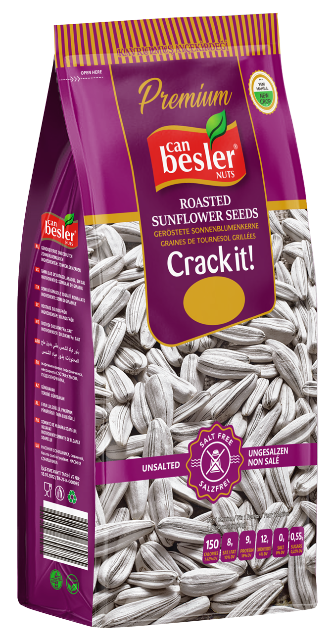 Canbesler Roasted White Sunflower Seeds Unsalted