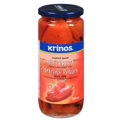 Krinos Roasted Sweet Red Peppers 500ml
