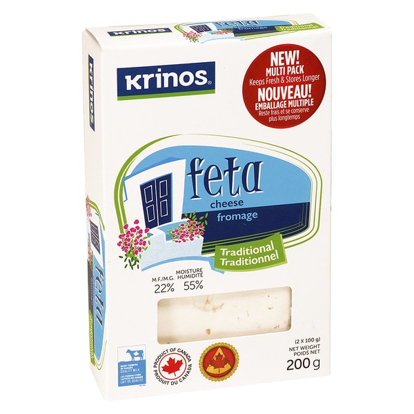 Krinos Feta Cheese cow 200g vacuum bag