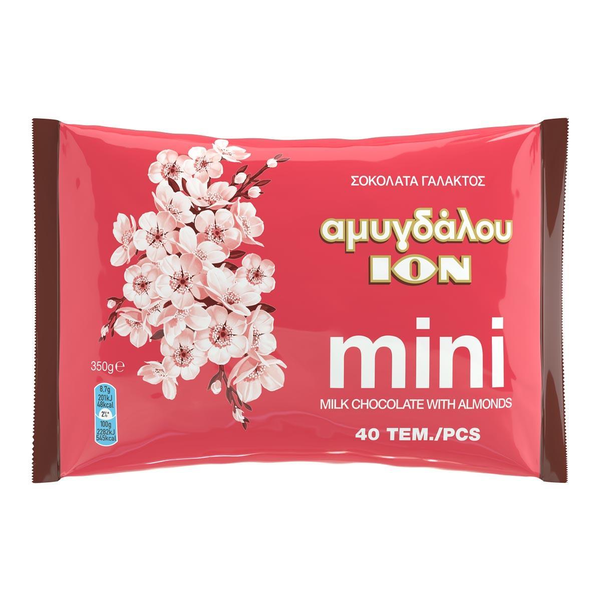 Ion Milk Chocolate with almonds mini 350g