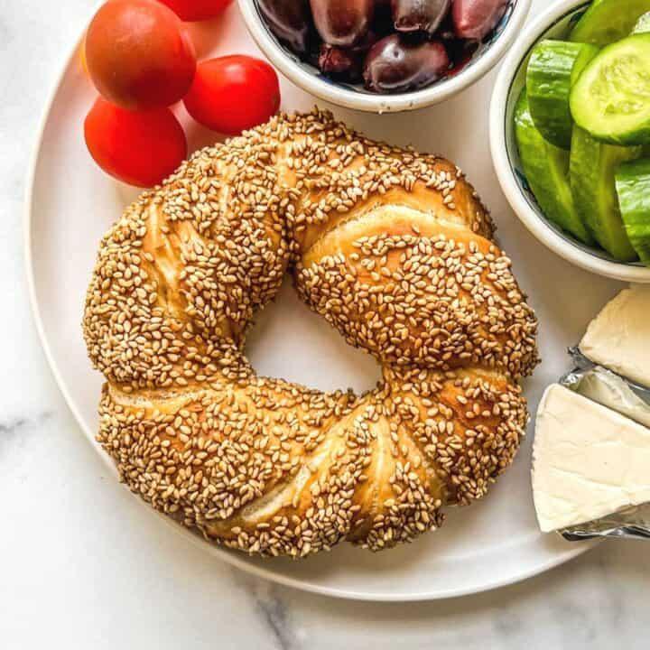 Homemade Simit Turkish Bagel