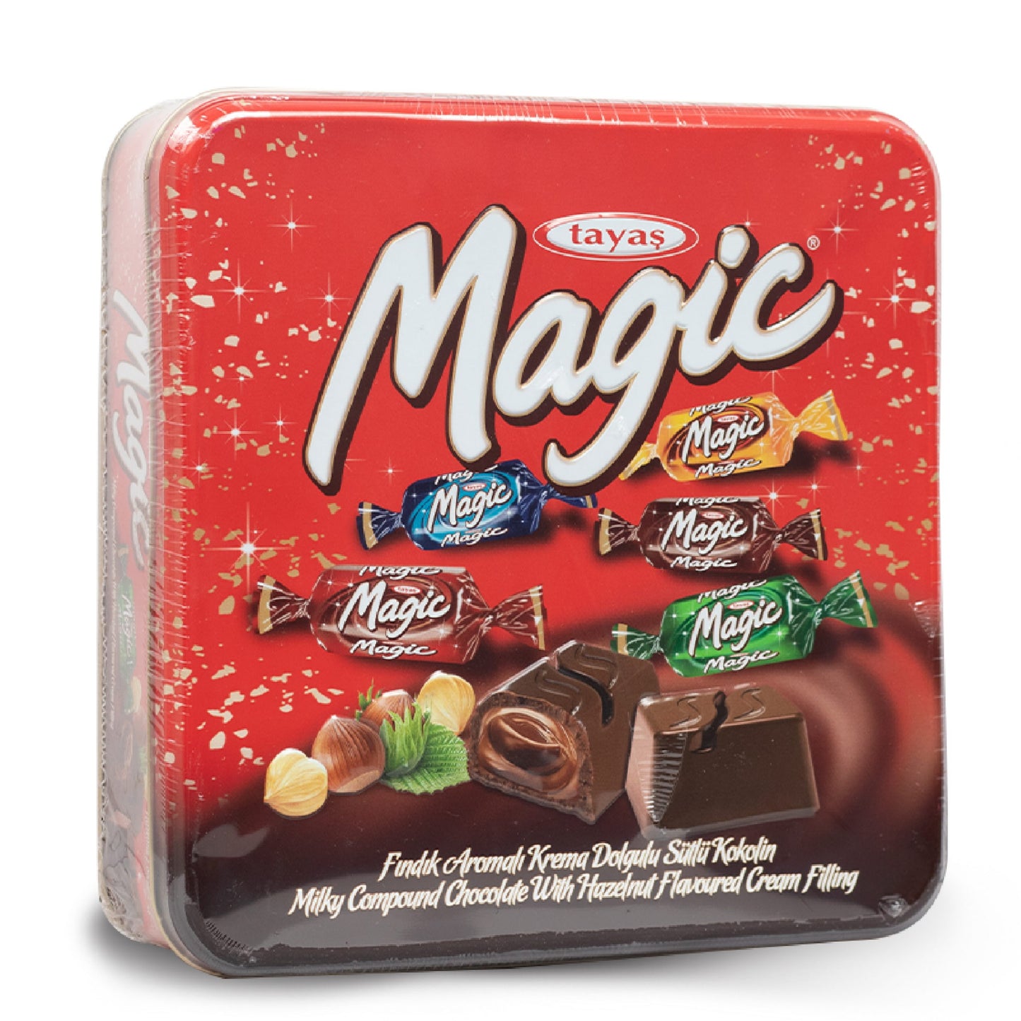 Tayas Magic Milky Chocolate with Hazelnut Cream Red tin 700g