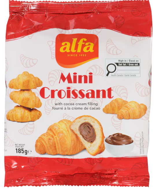 Alfa Mini Croissant with cocoa filling 185g