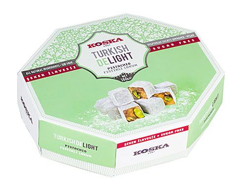 Koska sugar free Turkish Delight with pistachio 160g