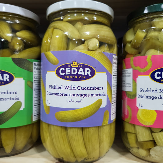 Cedar Pickled Wild Cucumbers 1lt