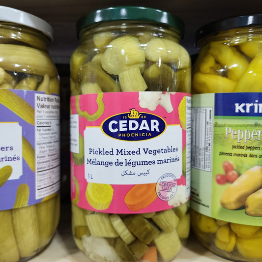 Cedar Pickled Mixed Vegetables 1lt