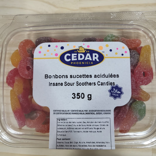 Cedar Insane Sour Soothers Candies 350g