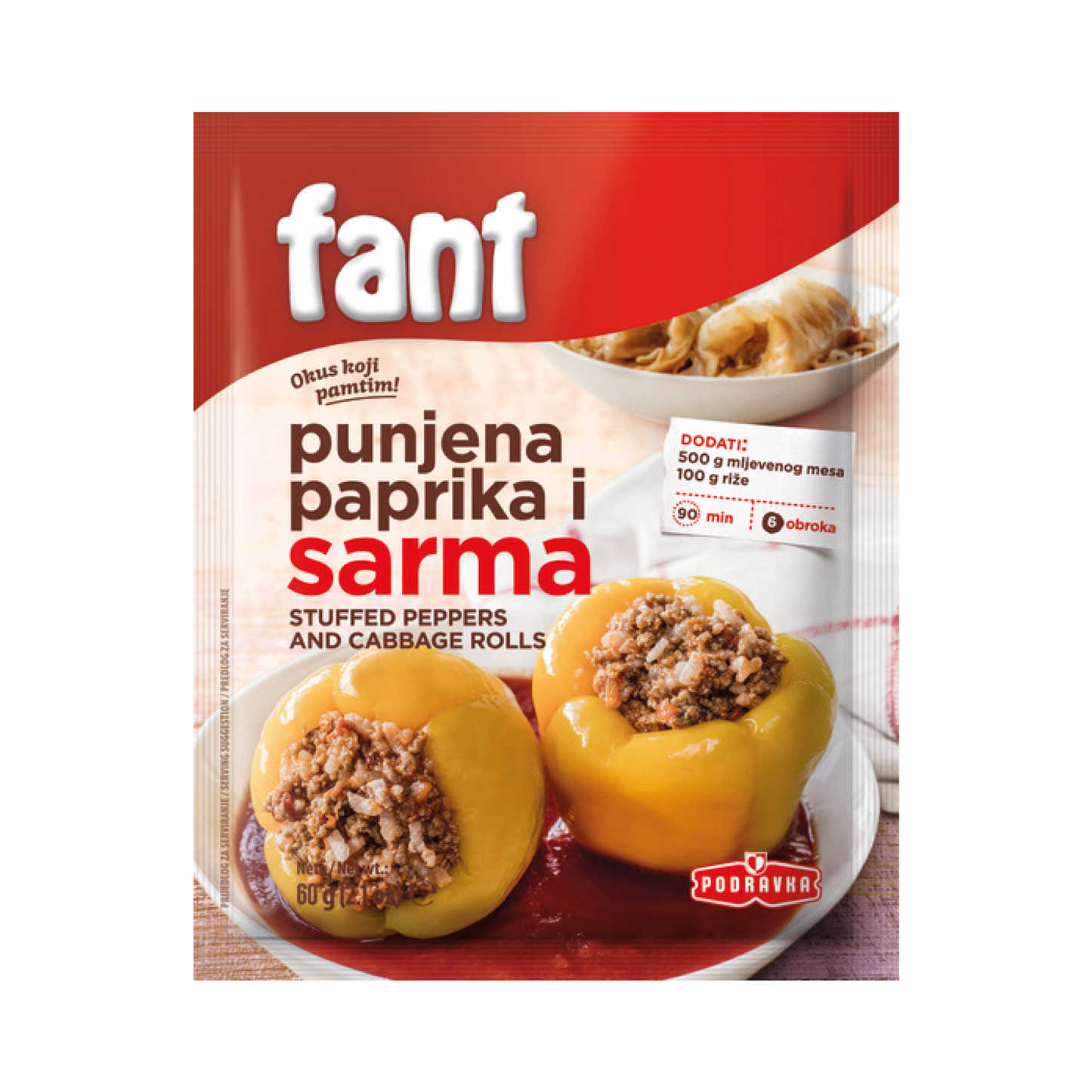 Podravka Fant Stuffed Pepper and Cabbage Rolls 60g