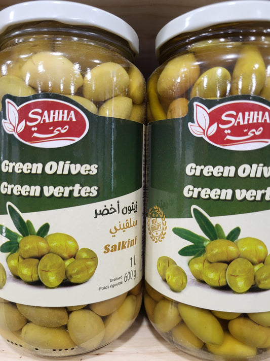 Sahha Green Olives Salkini 1L