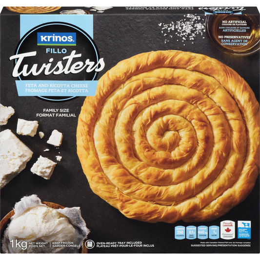 Krinos Fillo Twisters Feta and Ricotta Cheese 1kg