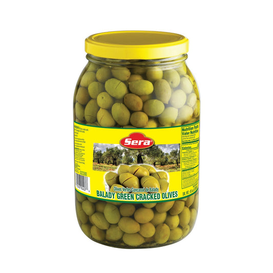 Sera Cracked Green Olives Balady 2000g