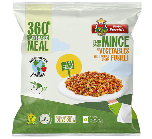 Barba Stathis Plant Based Meal fusilli with mince 420g