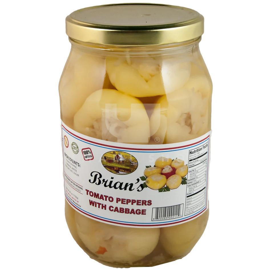 Brian's Pickled Tomato peppers with cabbage 1500g