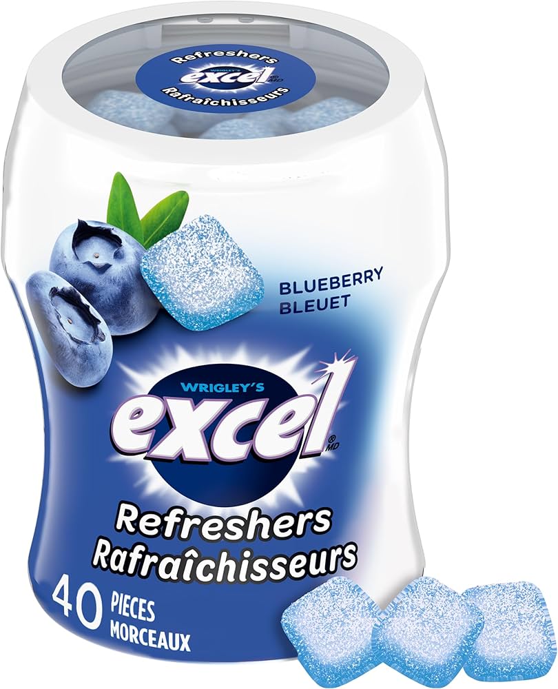 Excel Refreshers Gum Blueberry sugarfree 40pieces