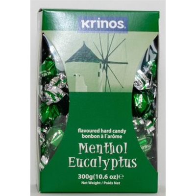 Krinos Menthol Eucalyptus flavoured hard candy 300g