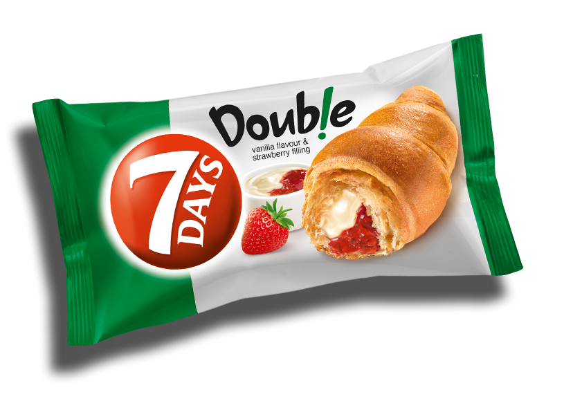 7Days Croissant with vanilla&strawberry filling 75g