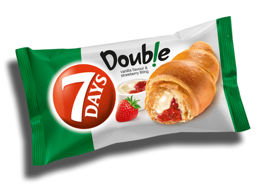 7Days Croissant with vanilla&strawberry filling 75g