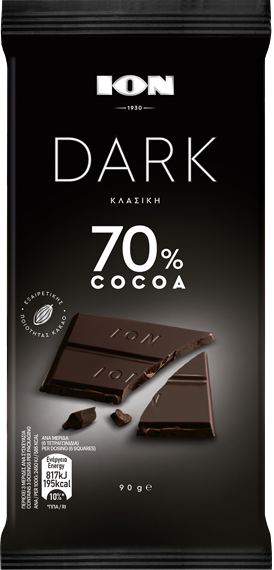 Ion Dark Chocolate 70% cocoa 90g