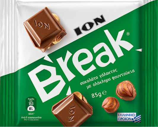 Ion Break Milk Chocolate with hazelnuts 85g