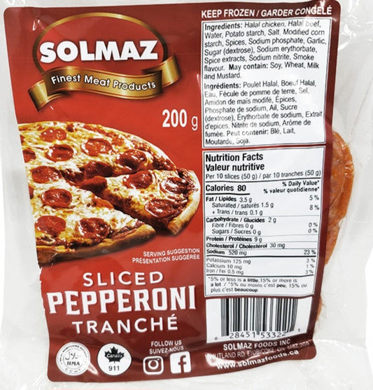 Solmaz Sliced Pepperoni 200g