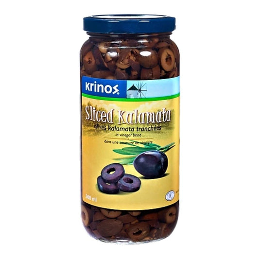 Krinos Sliced Kalamata Olives 500ml