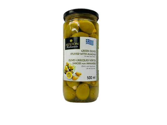 Ariston Green Olives stuffed with almond 500ml