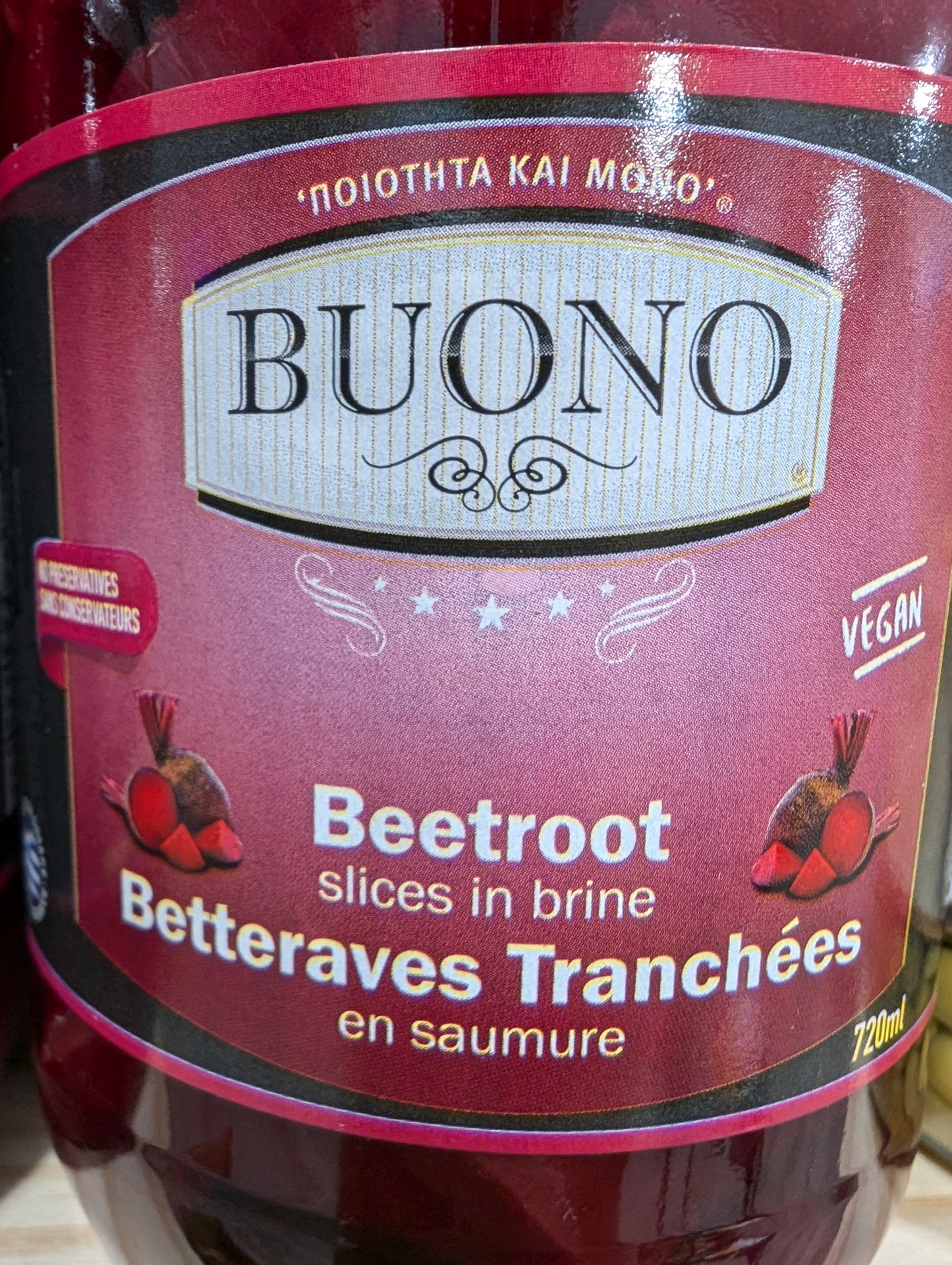 Buono Pickled Beetroot slices 720ml