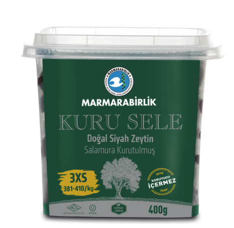 Marmarabirlik Dried Natural Black Olives 3XS 400g