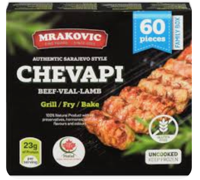 Mrakovic Chevapi Beef-Veal-Lamb 60 pieces