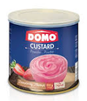 Domo Custard Powder Strawberry 340gr