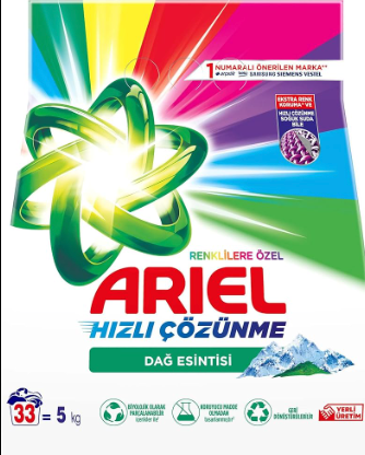 Ariel Laundry Detergent Fast Dissolving Mountain Breeze 5kg