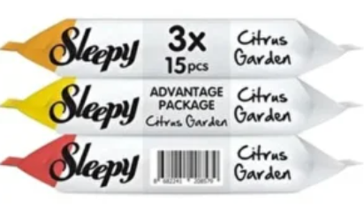 Sleepy Wet Wipes Citrus Garden Pack of 3