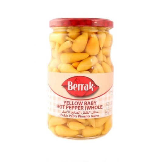 Berrak Pickled Yellow Hot Baby Peppers 650g