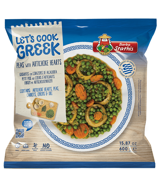 Barba Stathis Let's Cook Greek Peas with Artichoke Hearts 600g