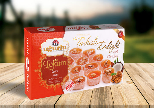 Ugurlu Turkish Delight with Walnut 350g