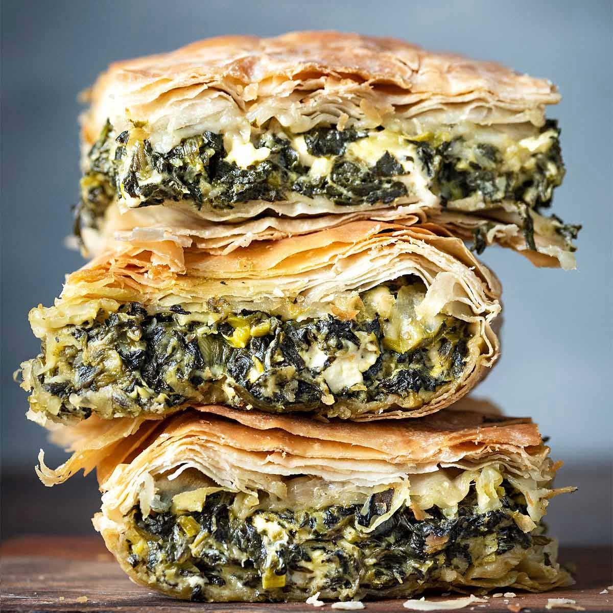 Homemade Greek Spanakopita Spinach Pie