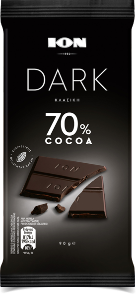 Ion Dark Chocolate 70% cocoa 90g