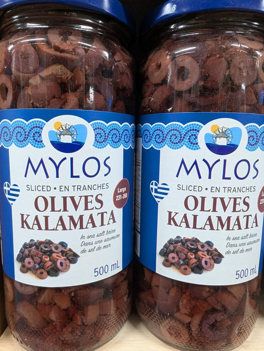 Mylos Kalamata Olives sliced 500ml
