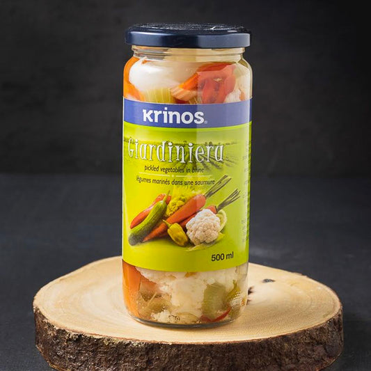 Krinos Giardiniera Mixed Vegetable Pickles 500ml