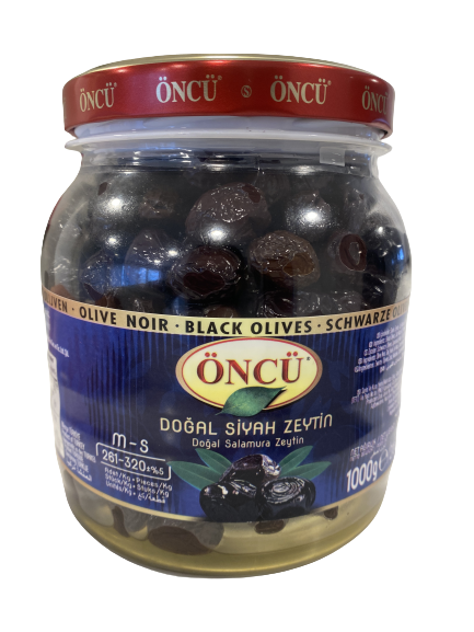 Oncu Natural Black Olives M-S 1000g