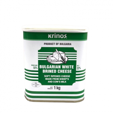Krinos Bulgarian White Brined Cheese 1kg tin