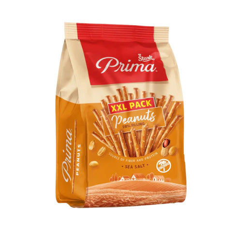 Stark Prima Pretzel Sticks XXL pack peanuts filling 230g