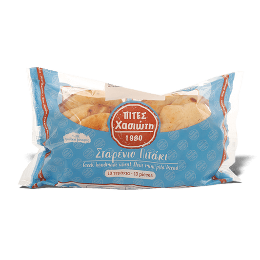 Chasiotis Greek Wheat Pita Bread mini 10 pieces