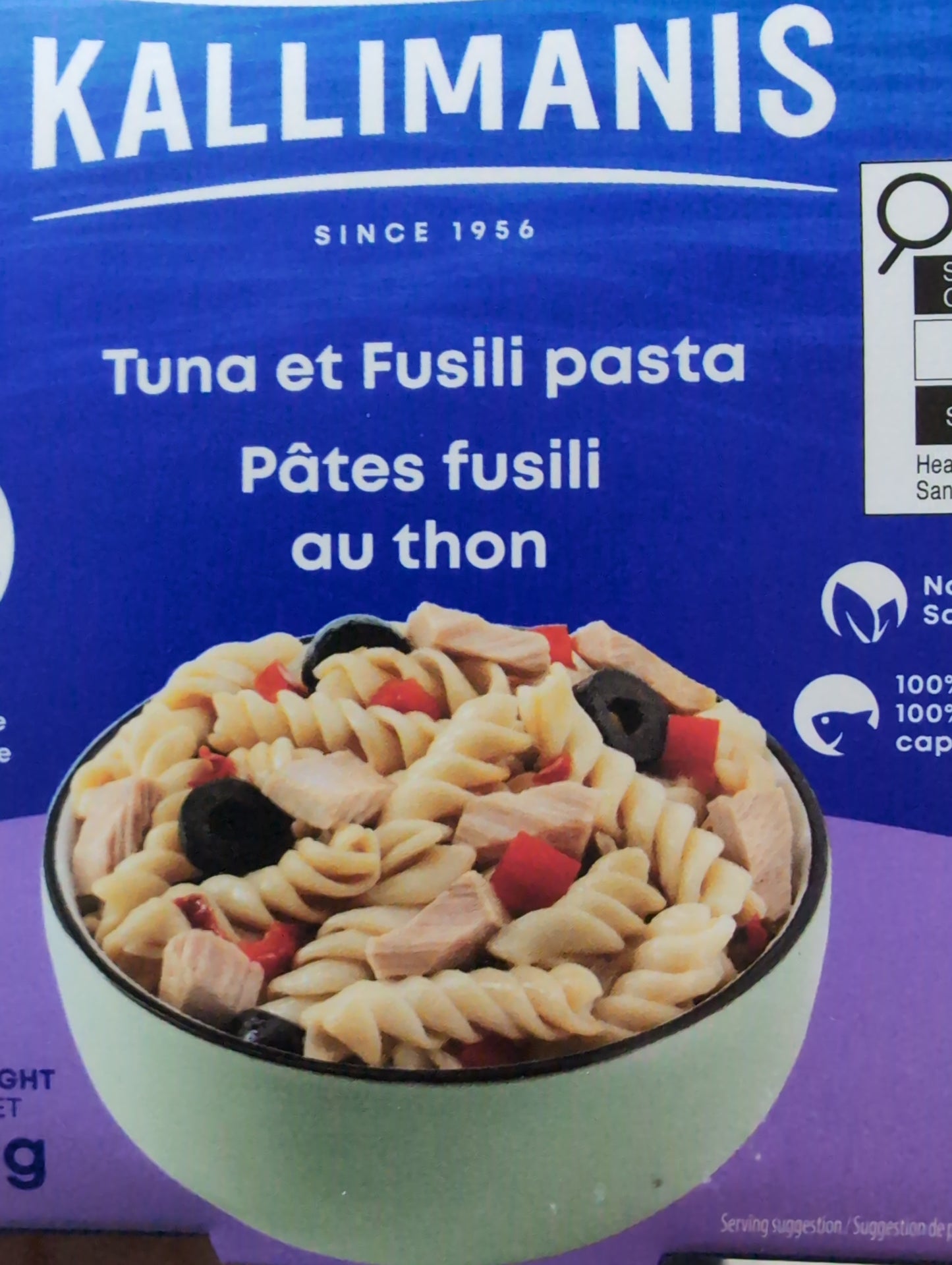 Kallimanis Tuna and Fusili Pasta 160g