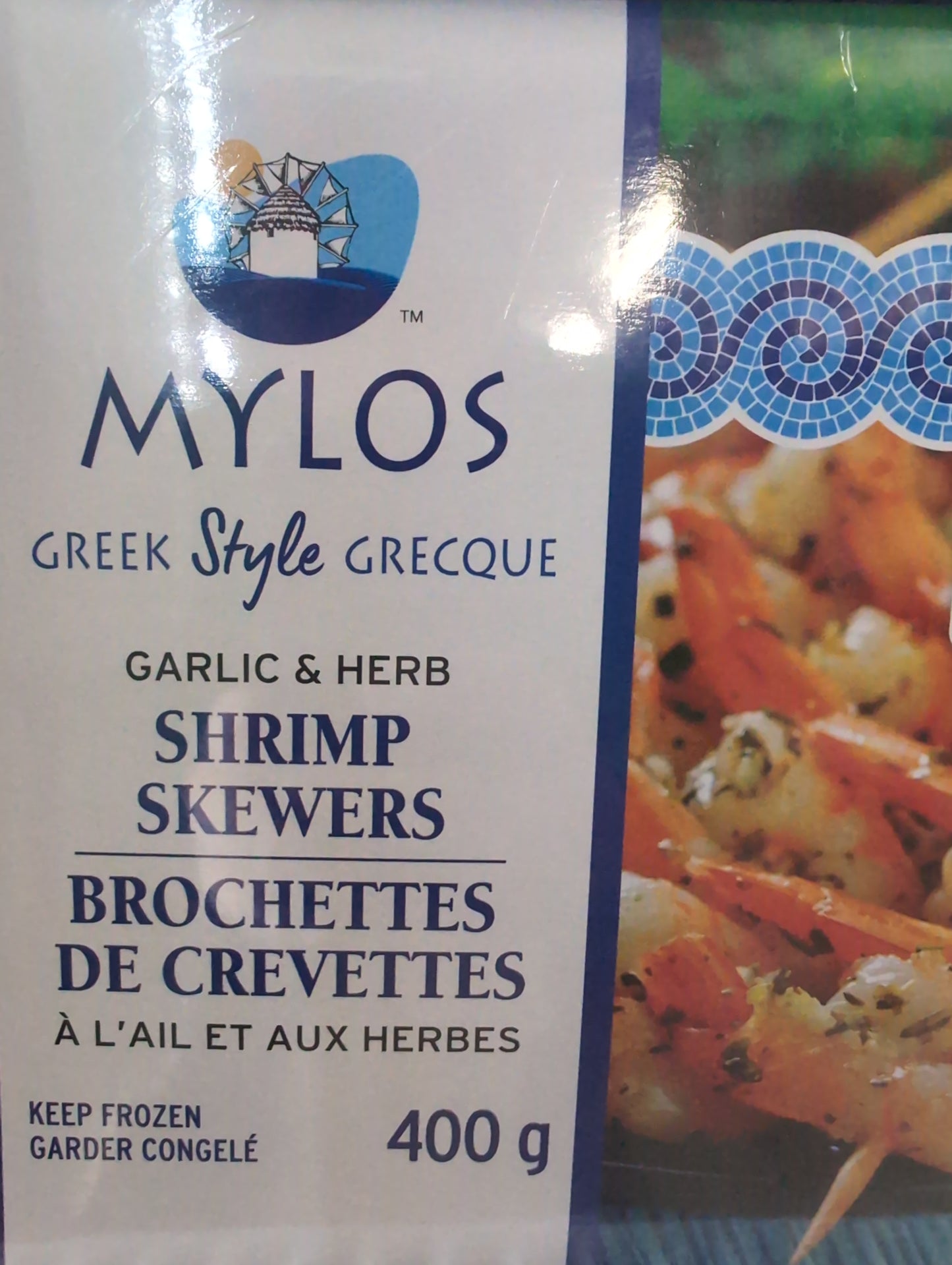 Mylos Shrimp Skewers 400g