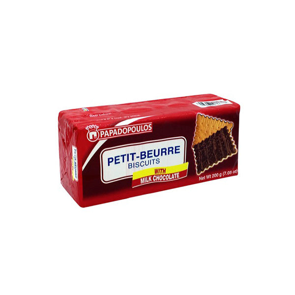 Papadopoulos Tea Biscuit Petit Beurre coated with chocolate 200g