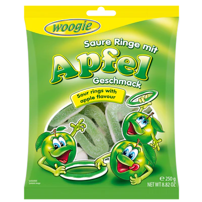 Woogie Apple Ring sour gummies 250g