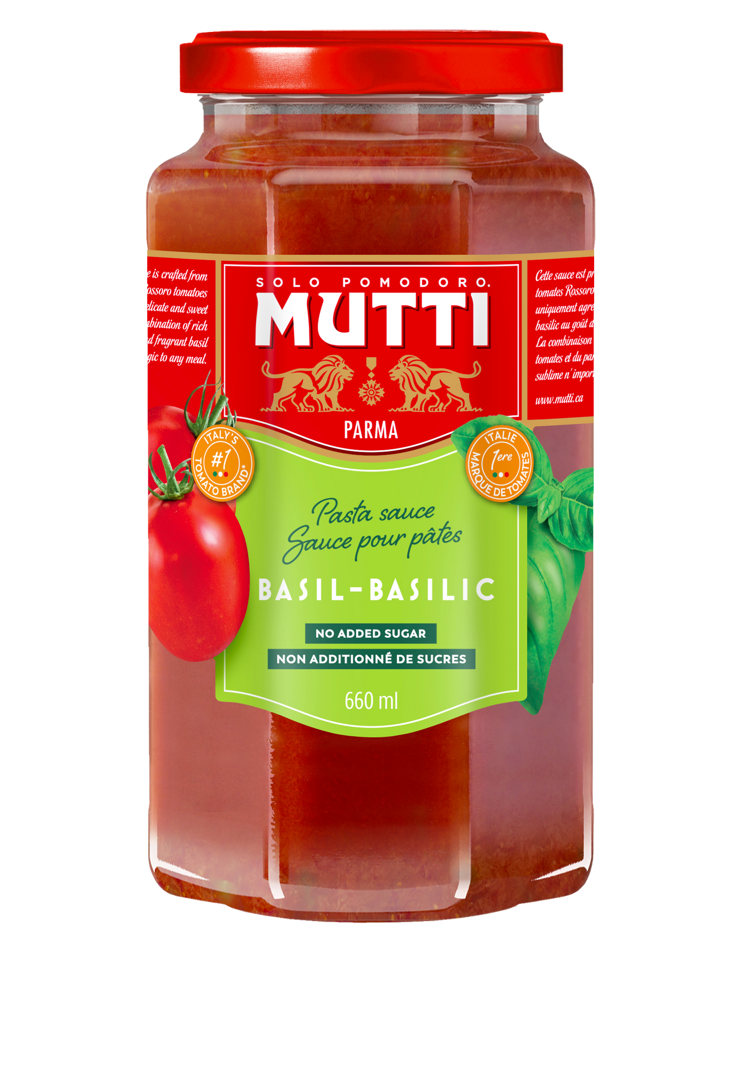 Mutti Basil Pasta Sauce 660ml