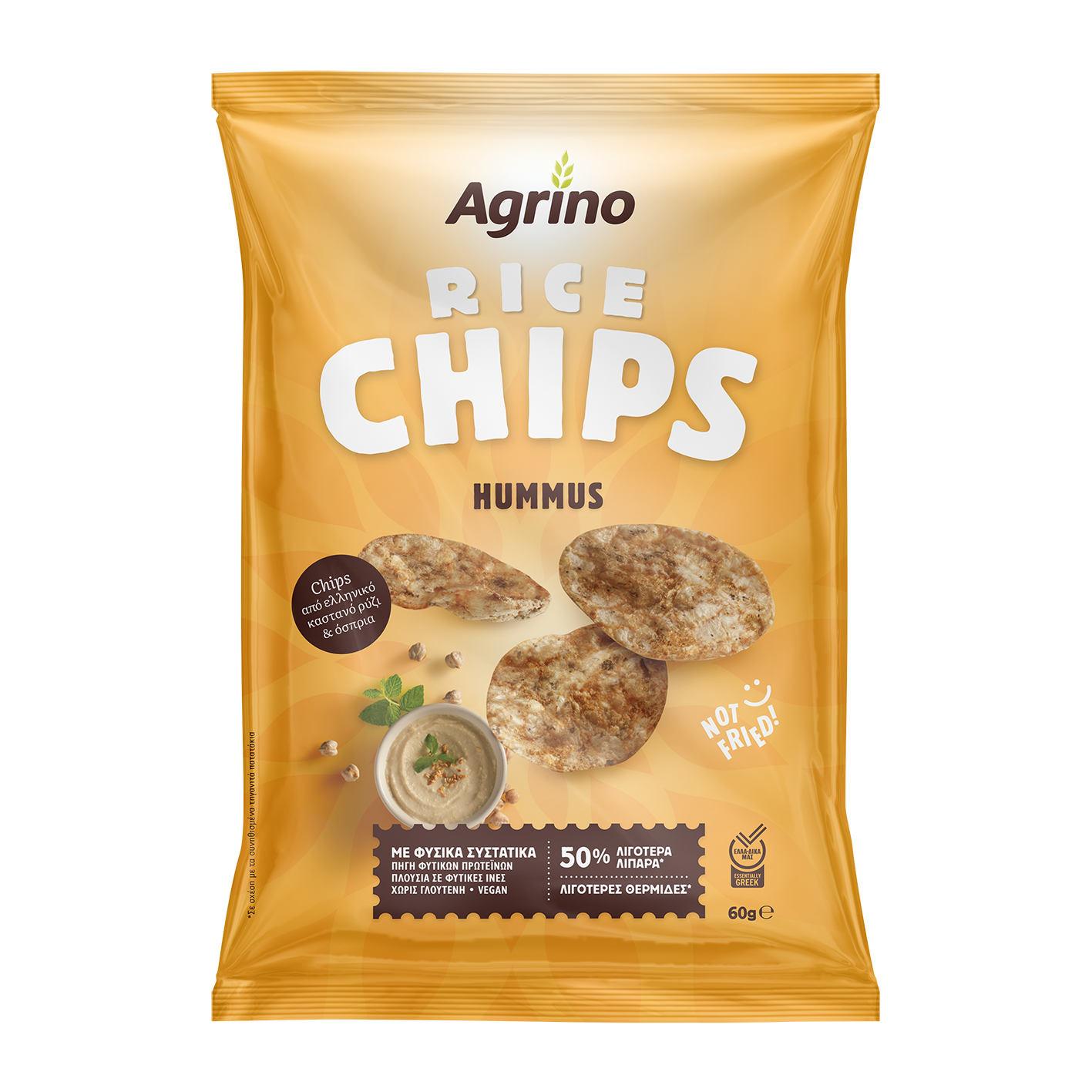 Agrino Greek rice chips Hummus 60g