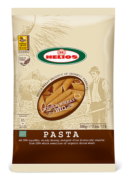 Helios Penne Pasta whole wheat organic 500g